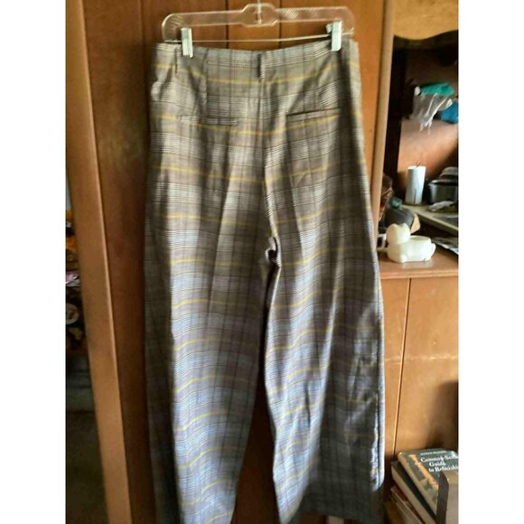 Women Wide-leg Pants From A New Day Plaid Sz106 Casual Work - Picture 3 of 3